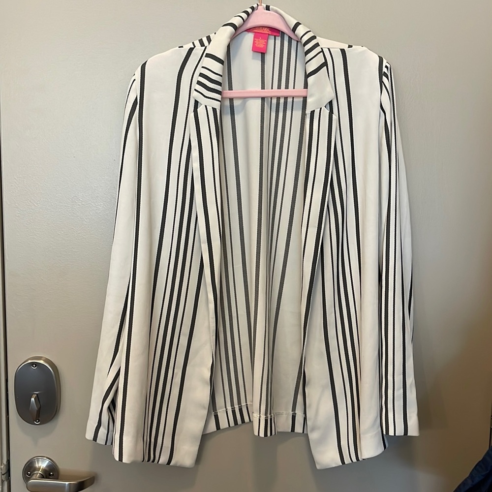 Striped Black and White Blazer